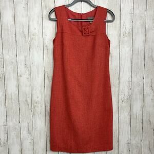 Linea Domani Sleeveless Buckle Work Dress Wedding Guest Midi Shift Dress 10